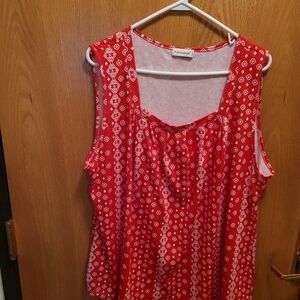 Red And White Blouse By Fantaslook, Size XXXL